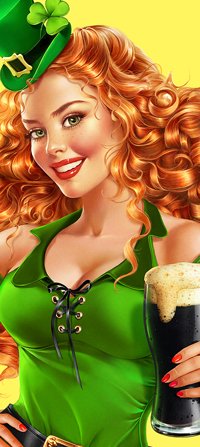 Mädchen mit Bier. Illustration. Bier "Irish Stout". 