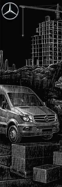 Illustration for Mercedes (UAE). Vector.