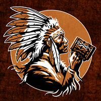 Le logo avec l'indien, un buveur de bière.