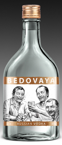 Wodka Bedovaya. Design, Illustration.